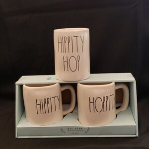 Rae Dunn "Hippity Hoppity" Mug and Candle Bundle